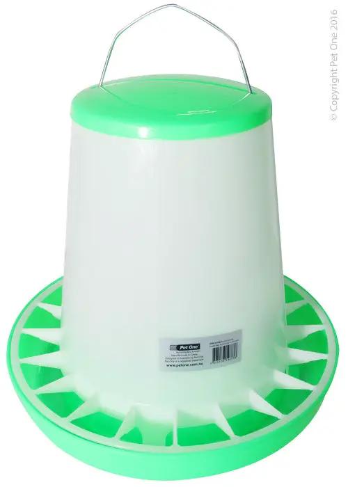 Poultry Gravity Feeder 8kg Capacity 36.5cm Diameter 33.5cm Height by Pet One