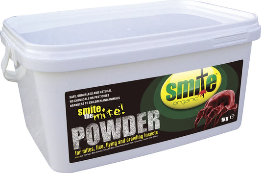Smite Organic DE Powder 1kg Handy Tub - The Chook Barn