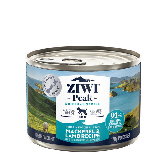 Ziwi Peak Canned Mackerel and Lamb Dog Food 170g - The Chook Barn