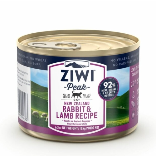 Ziwi Peak Canned Rabbit and Lamb Cat Food 185G (12/Tray) - The Chook Barn