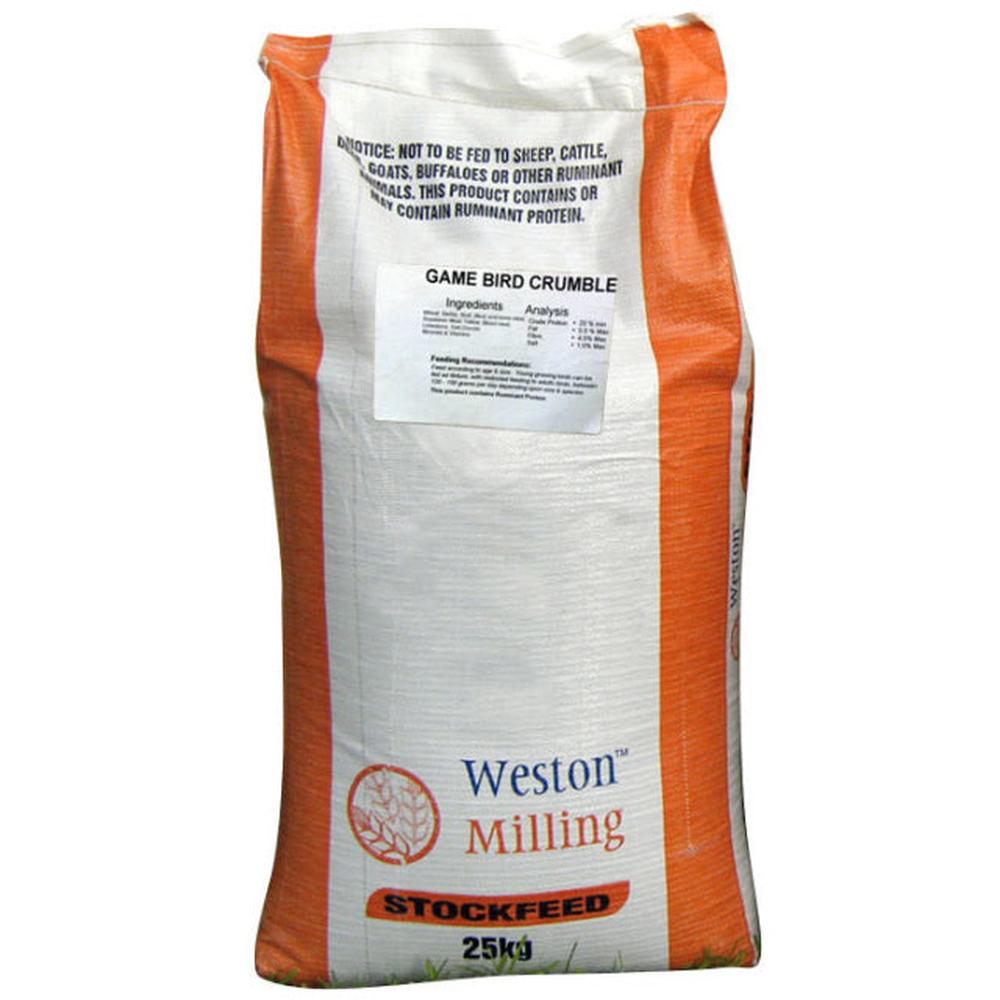 Weston's Game Bird Crumble Feed 25KG - The Chook Barn