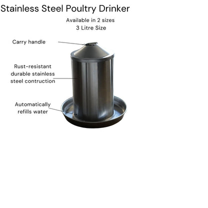 Stainless Steel Poultry Drinker